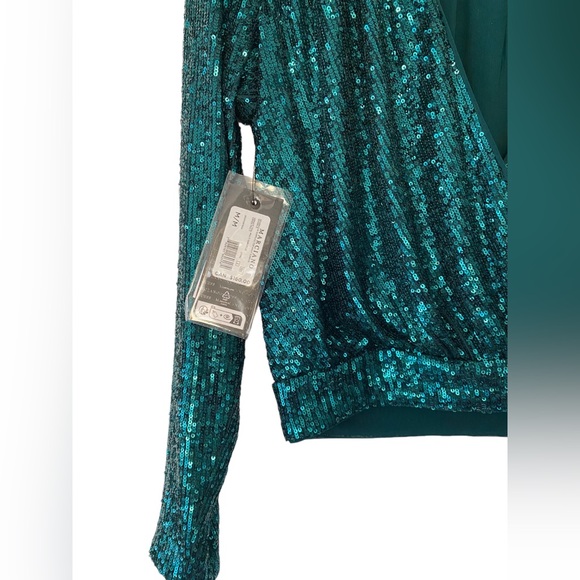 Marciano Emerald Green Sequins Top - Size M - Picture 9 of 9
